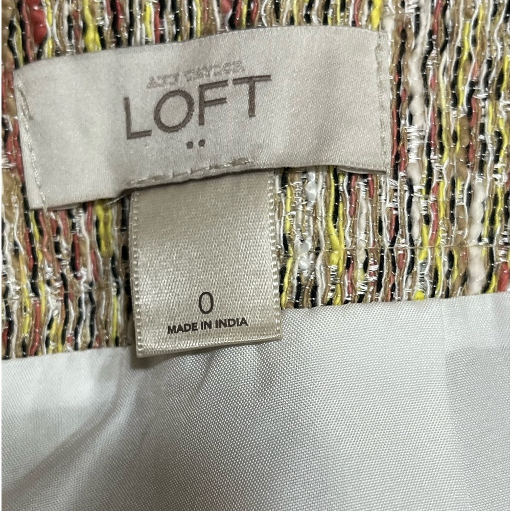 Loft/women’s tweed skirt, size 0, 18” long - Picture 6 of 8